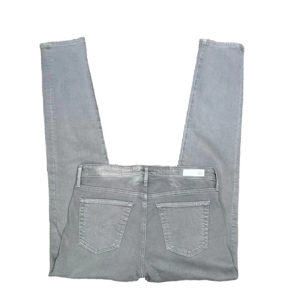 AG Adriano Goldschmied Gray Denim Stevie Ankle Zip Slim Straight Leg Jeans 27R - Picture 11 of 15